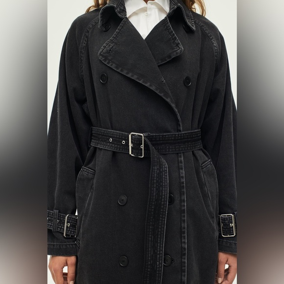 ZARA ~ ZW COLLECTION DENIM TRENCH - Picture 6 of 12